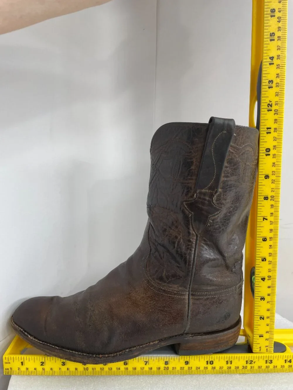 Vintage Lucchese Classics Western Cowboy Boots Brown Leather Men's  10.5 EE Wide